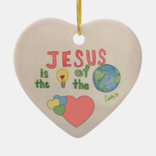 Adorno De Cerámica Jesús es la luz de los Navidades del mundo