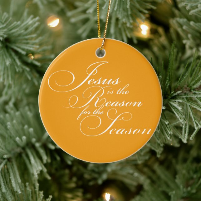 Adorno De Cerámica Jesús es la razón (Árbol)