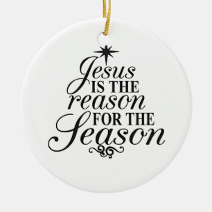 Adorno De Cerámica Jesús Es La Razón De La Temporada De Navidad