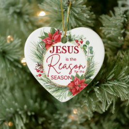 Adorno De Cerámica Jesús es la razón para los Navidades de temporada