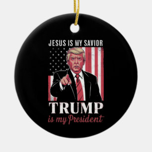 Adorno De Cerámica Jesús Es Mi Salvador Trump Es Mi Presidente Elecci