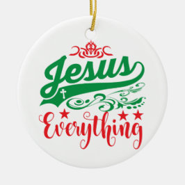 Adorno De Cerámica Jesús es todo Navidades cristianos Hijo de Dios