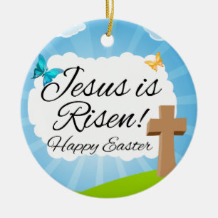 Adorno De Cerámica Jesús está en pie, Pascua Cristiana