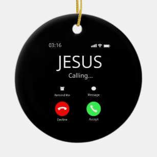Adorno De Cerámica Jesús está llamando - Cristiano