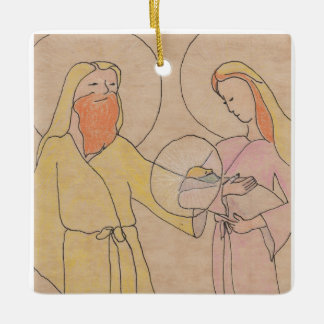 Adorno De Cerámica Jesús José y María