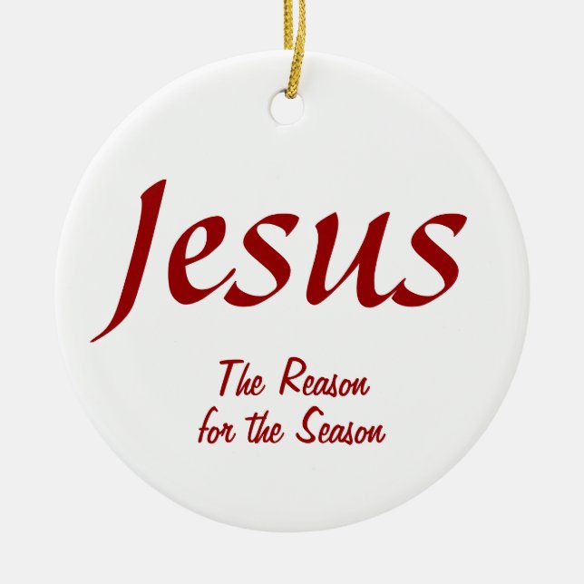 Adorno De Cerámica Jesús La razón de la temporada (Frente)