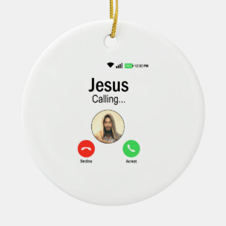 Adorno De Cerámica Jesús llama - Graciosa religión cristiana y regalo