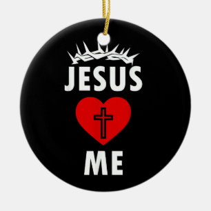 Adorno De Cerámica Jesús me ama Cristiano Religioso
