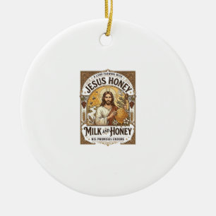Adorno De Cerámica Jesús Miel Leche Y Miel Jesús Miel Leche Miel