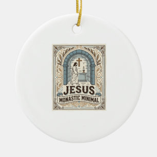 Adorno De Cerámica Jesús Monástico Minimalista Jesús Monástico Minima
