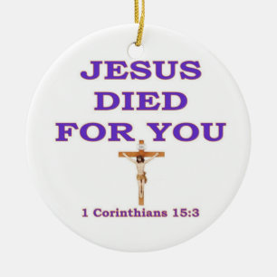 ADORNO DE CERÁMICA JESÚS MURIÓ POR TI