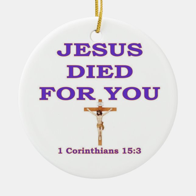 ADORNO DE CERÁMICA JESÚS MURIÓ POR TI (Frente)