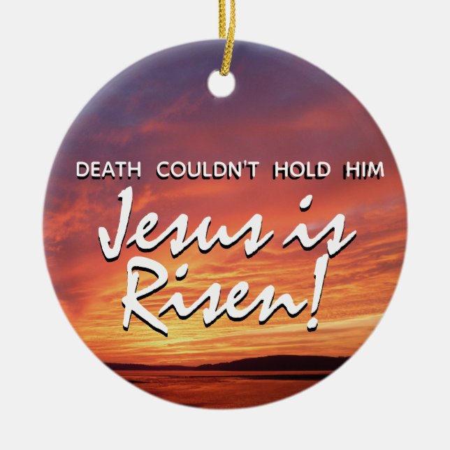 Adorno De Cerámica Jesús ORIENTAL es la resurrección CRISTIANA (Frente)