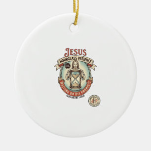 Adorno De Cerámica Jesús Reloj de Arena Paciencia Jesús Reloj de Aren