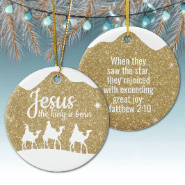 Adorno De Cerámica Jesus the King is Born Divine Passage ⛪️ 🎄