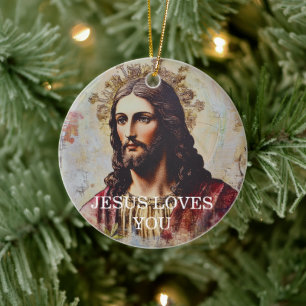 Adorno De Cerámica Jesús Vintage te ama