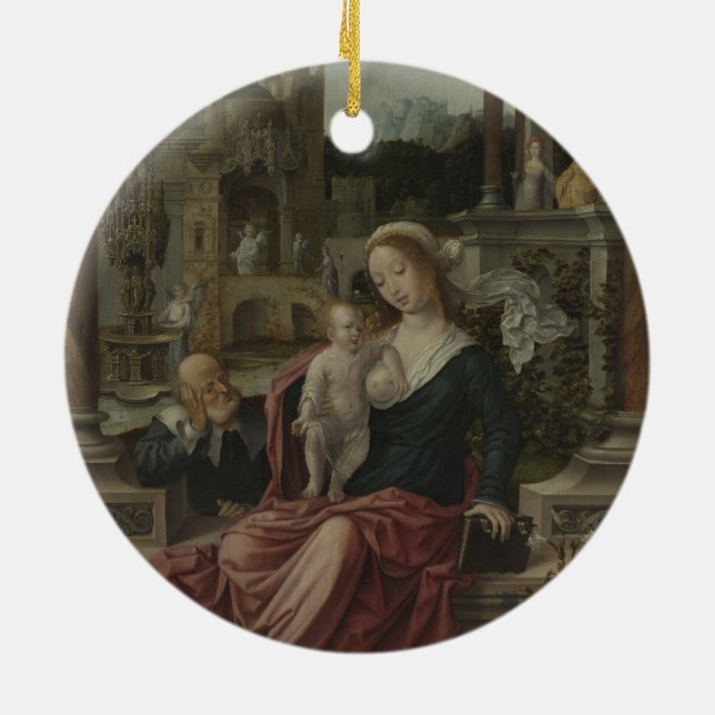 Adorno De Cerámica Jesús y la Madre María Amamantando (Atrás)