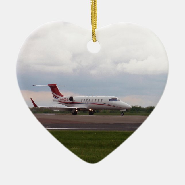 Adorno De Cerámica Jet 45XR de Lear del bombardero (Frente)