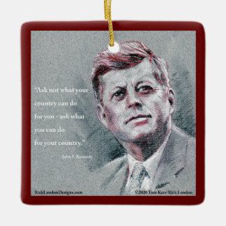 Adorno De Cerámica JFK & Árbol de Citas