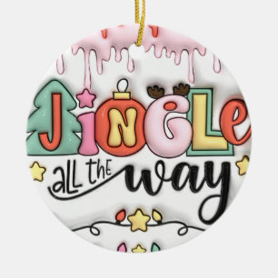 Adorno De Cerámica "Jingle All Way Ornament"