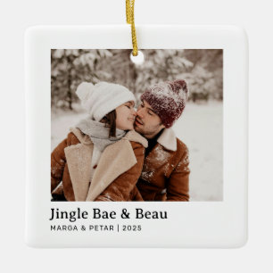 Adorno De Cerámica Jingle Bae & Beau - Foto de la pareja de cerámica
