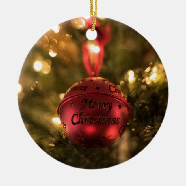 Adorno De Cerámica Jingle Bell Ornament (Frente)