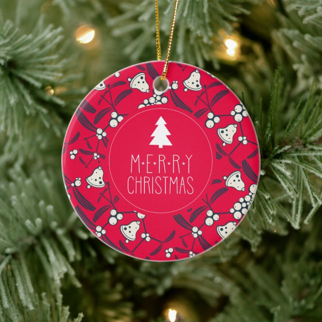 Adorno De Cerámica Jingle Bells Joyful Greetings Collection (Árbol)