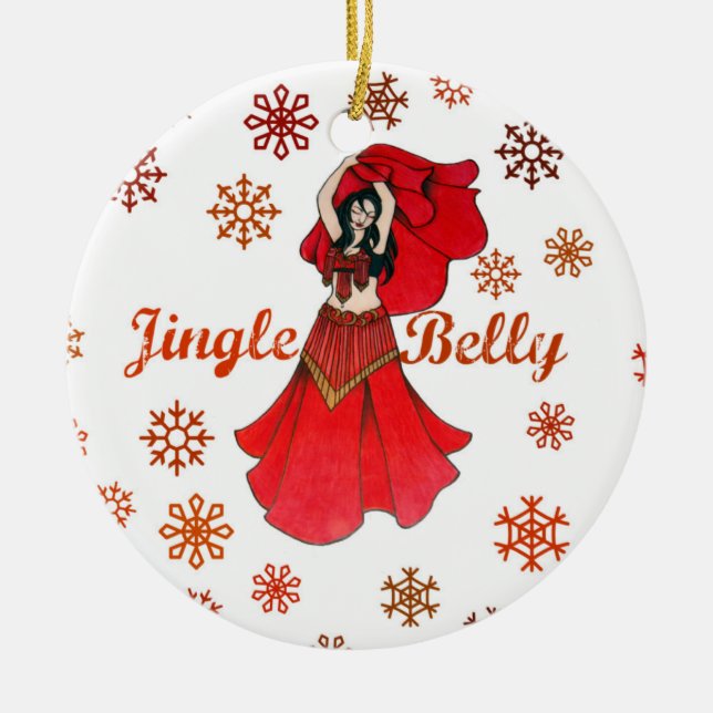 Adorno De Cerámica Jingle Belly Dancer Navidades (Frente)