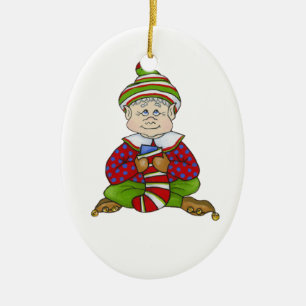 Adorno De Cerámica Jingle Elves "Stitch"