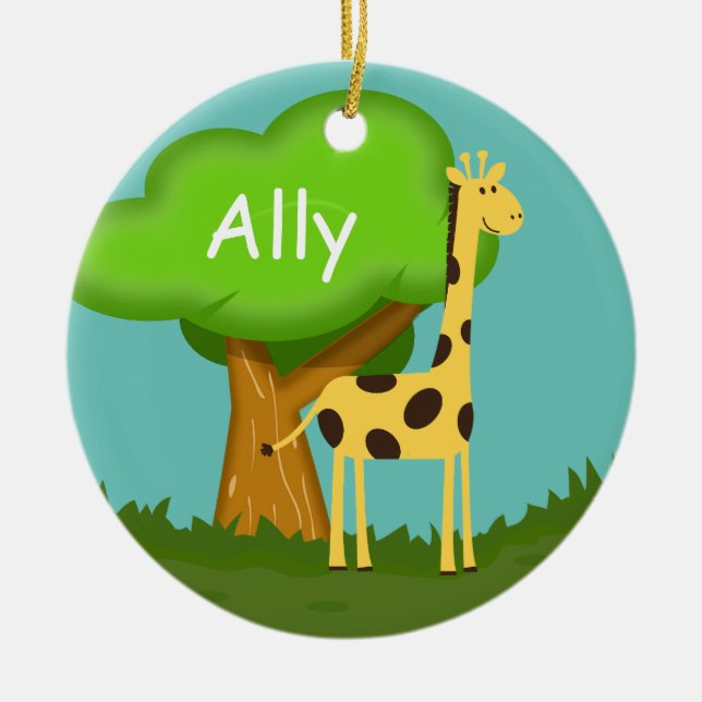 Adorno De Cerámica Jirafa linda (Frente)