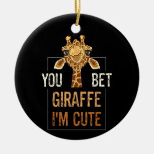 Adorno De Cerámica Jirafa Sarcastica Adorable Amante de los Animales 