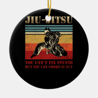 Adorno De Cerámica Jiu Jitsu brasileño no se puede arreglar estúpido