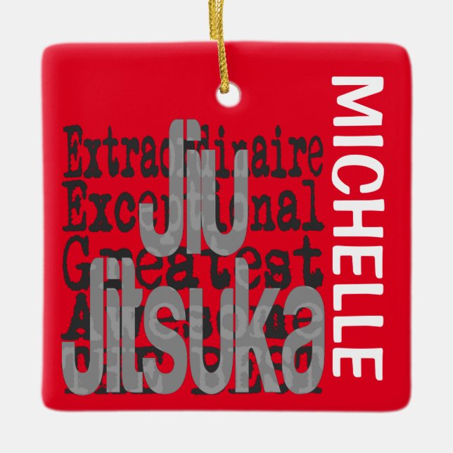 Adorno De Cerámica Jiu Jitsuka Extraordinaire PERSONALIZADO (Anverso)