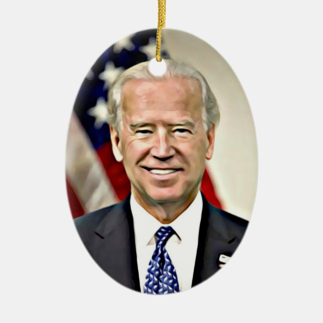 Adorno De Cerámica Joe Biden Vice Presidente Demócrata Ornament Keeps (Frente)