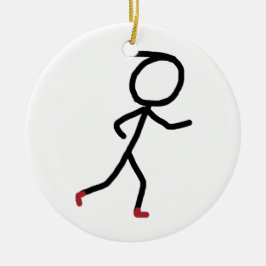 Adorno De Cerámica Jogging Stickman
