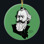 Adorno De Cerámica Johannes Brahms<br><div class="desc">Retrato gráfico del compositor</div>