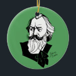 Adorno De Cerámica Johannes Brahms<br><div class="desc">Retrato gráfico del compositor</div>