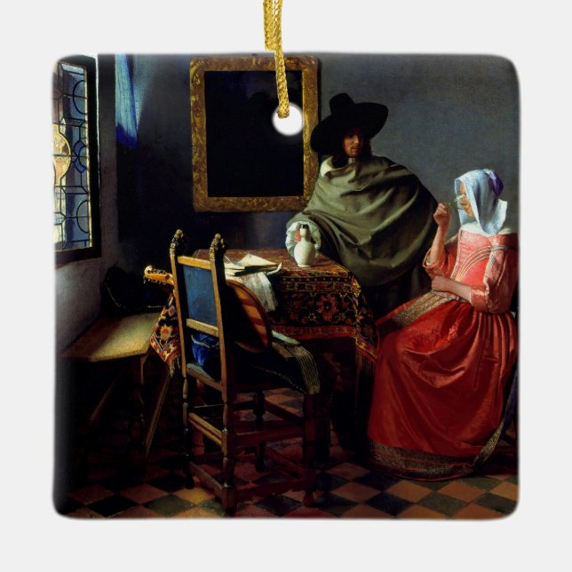 Adorno De Cerámica Johannes Vermeer - La copa de vino (Anverso)