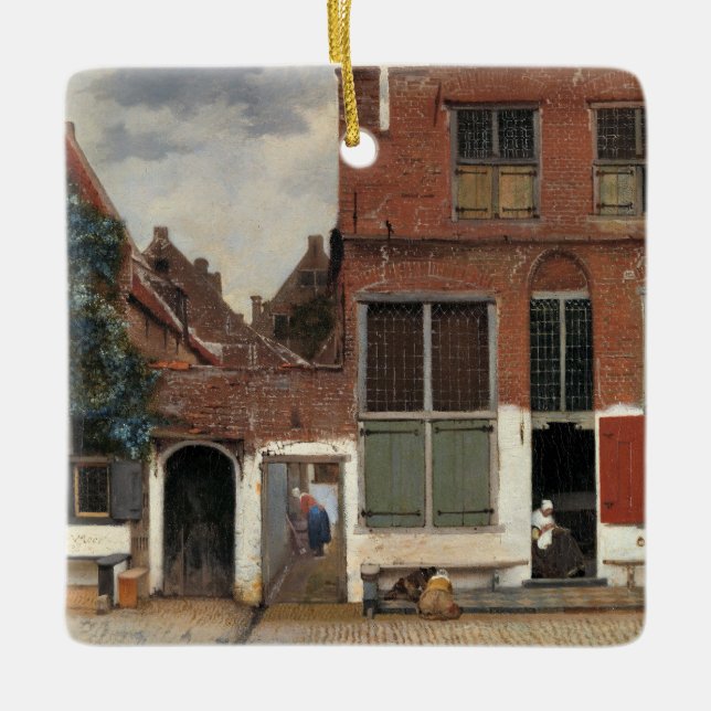 Adorno De Cerámica Johannes Vermeer - Little Street (Anverso)