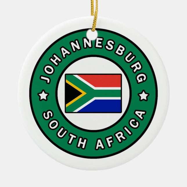 Adorno De Cerámica Johannesburgo Sudáfrica (Frente)