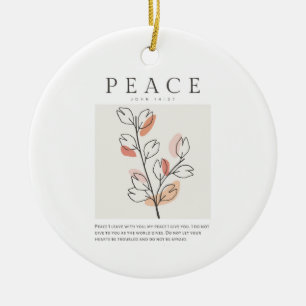 Adorno De Cerámica John 14:27 Paz te dejo
