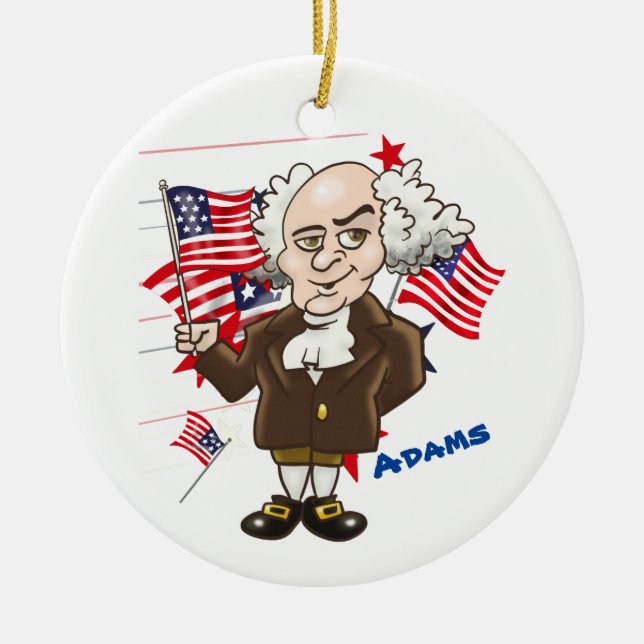 Adorno De Cerámica John Adams y Thomas Jefferson (Frente)