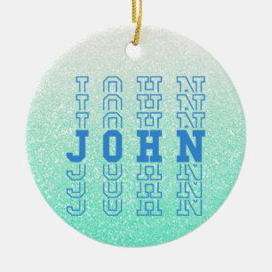 Adorno De Cerámica John Personalizado Boy Name