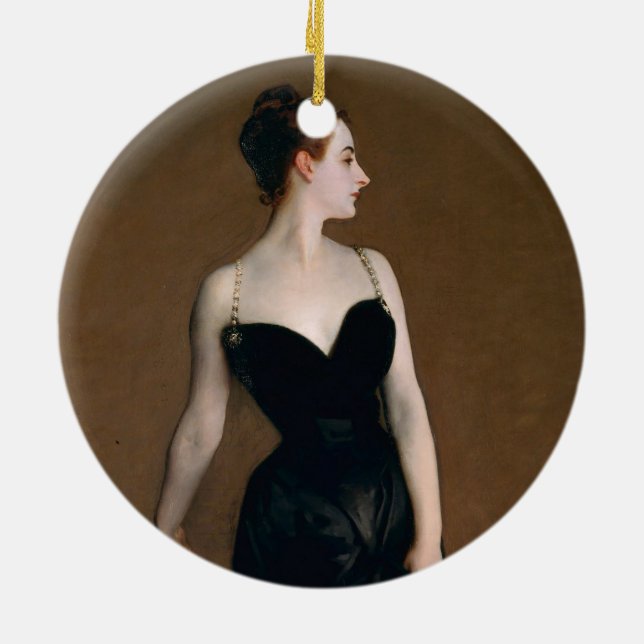 Adorno De Cerámica John Singer Sargent Madame X Classic Retrato (Atrás)