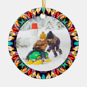 Adorno De Cerámica Jolly Festive Personalizado Navidades Fotografía