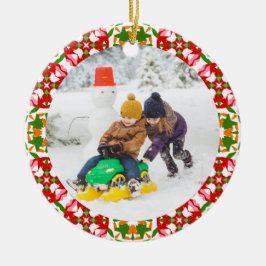 Adorno De Cerámica Jolly Festive Red Navidades Fotografía