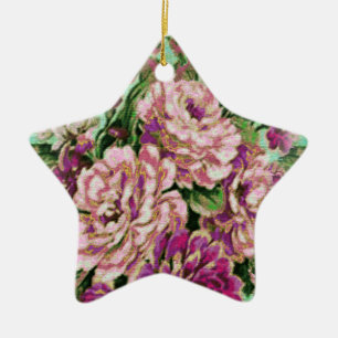 Adorno De Cerámica Joremount Moda Estrella Floral