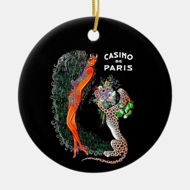 Adorno De Cerámica Josephine Baker Cheetah Jazz Age (Frente)