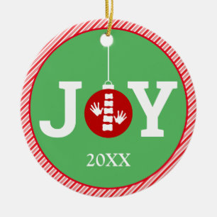Adorno De Cerámica JOY con Navidades quiroprácticos de fondo de band
