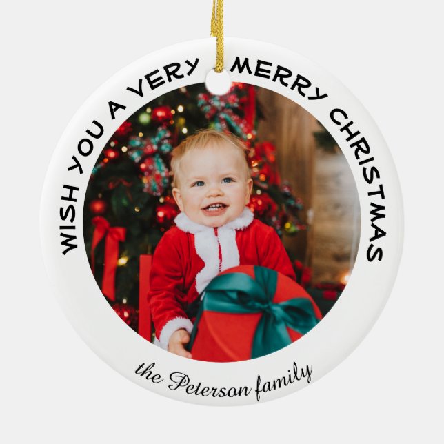 Adorno De Cerámica JOY | Deséenle una Navidad muy feliz (Atrás)